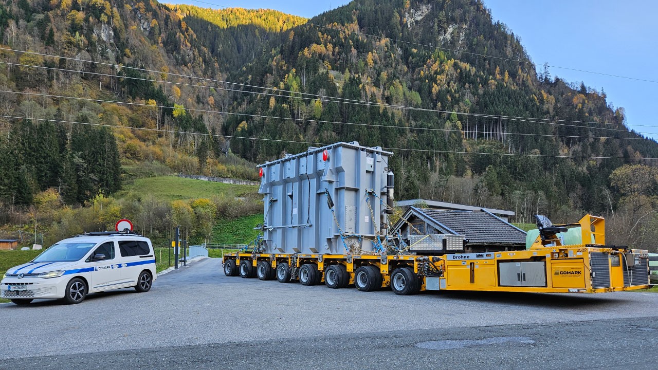 selitev opreme transformator spmt comark escort ral relocation