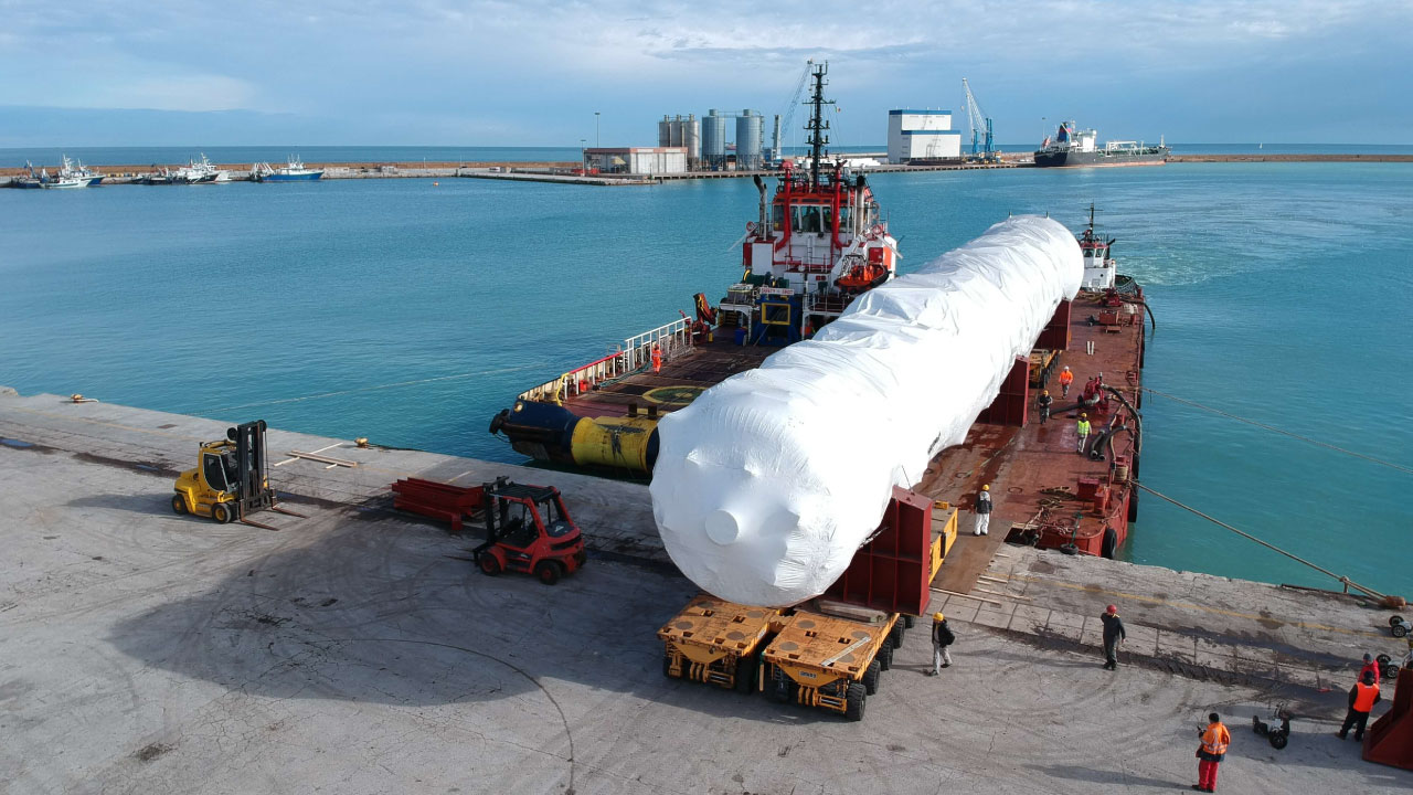 projektni tovor comark slovenija barge shrink wrap