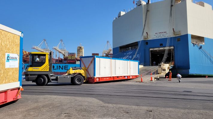roro ship loading mafi project cargo projektni tovor container luka koper